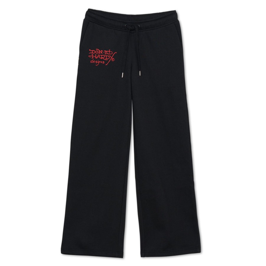 Women Ed Hardy | Nyc Skull Flare Sweatpants Black