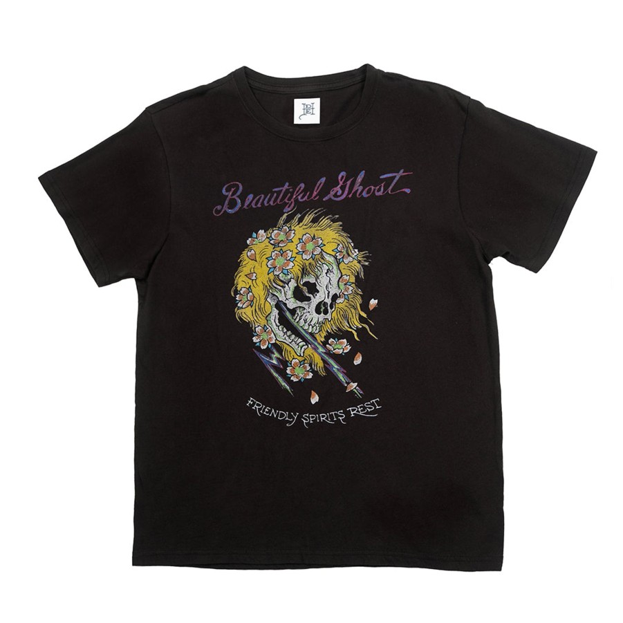 Men Ed Hardy | Yellow Hair Skull Tee Faded Black