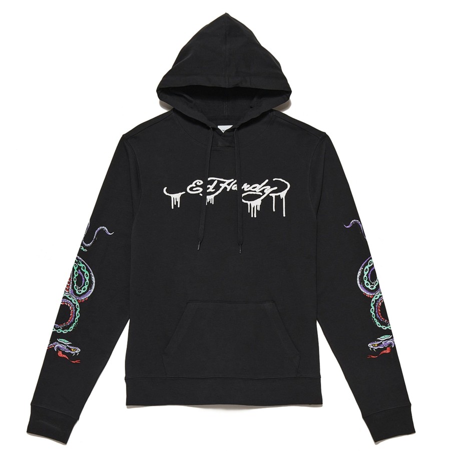 Men Ed Hardy | Snake Hoodie Black