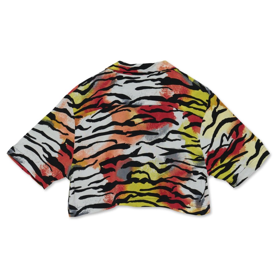 Women Ed Hardy | Cropped Camp Shirt Tiger