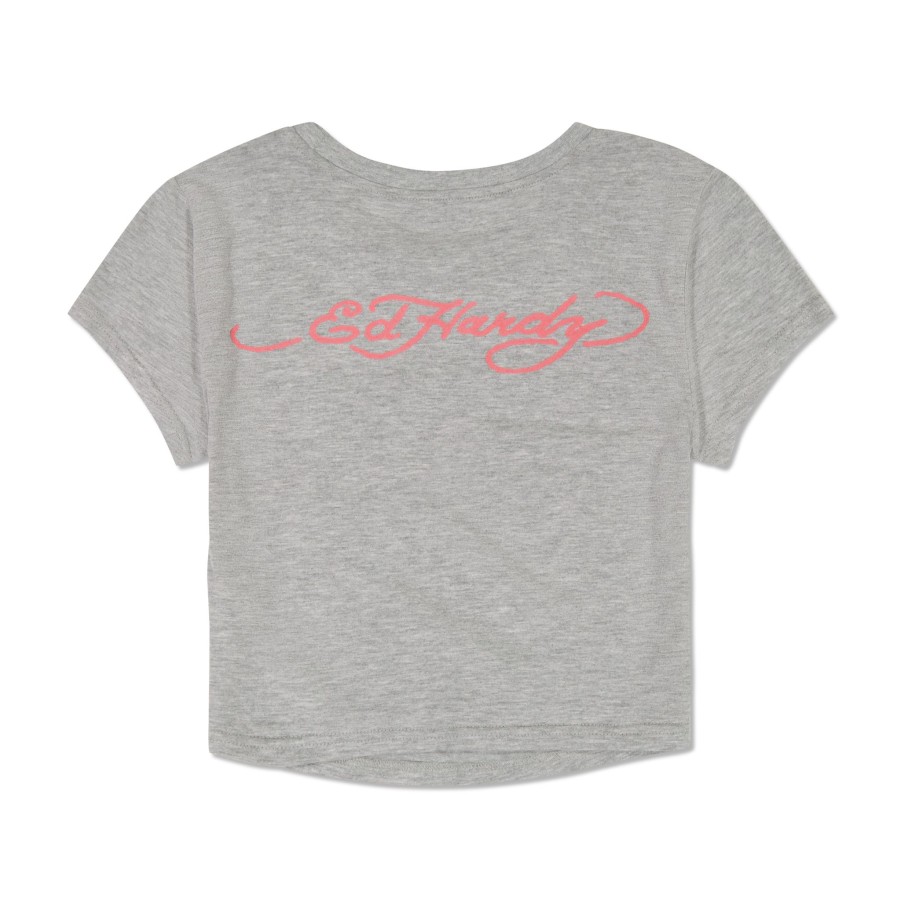 Baby Ed Hardy | Rose Cobra Baby Tee Heather Grey