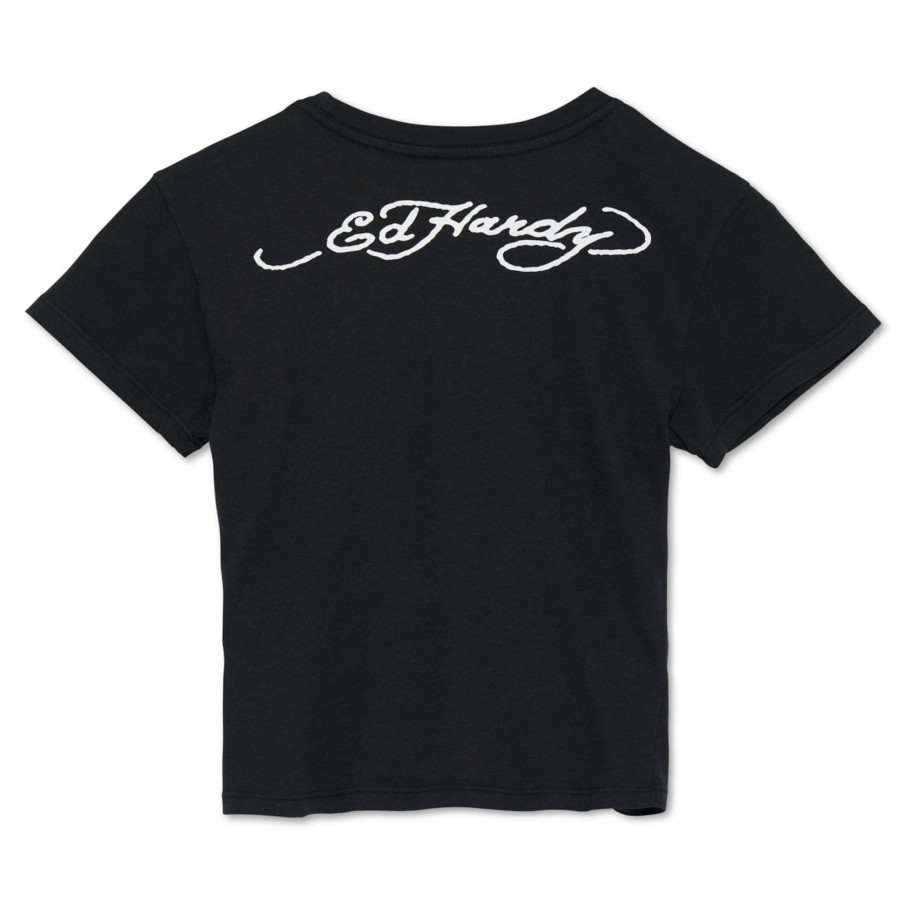 Women Ed Hardy | Nyc Eagle Y2K Tee Black