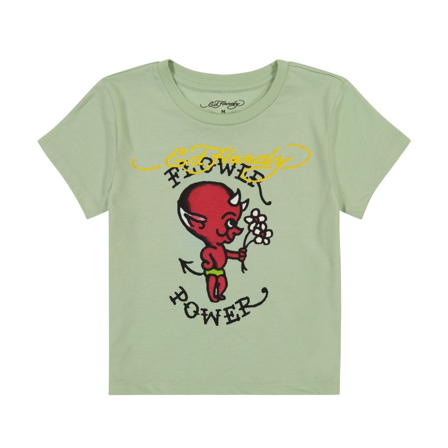 Baby Ed Hardy | Baby Devil Baby Tee Sage