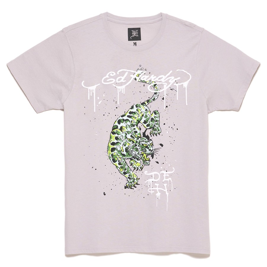 Men Ed Hardy | Crawling Tiger Tee Lilac