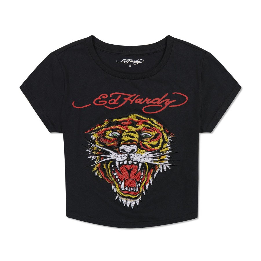 Baby Ed Hardy | Tiger Head Baby Tee Black