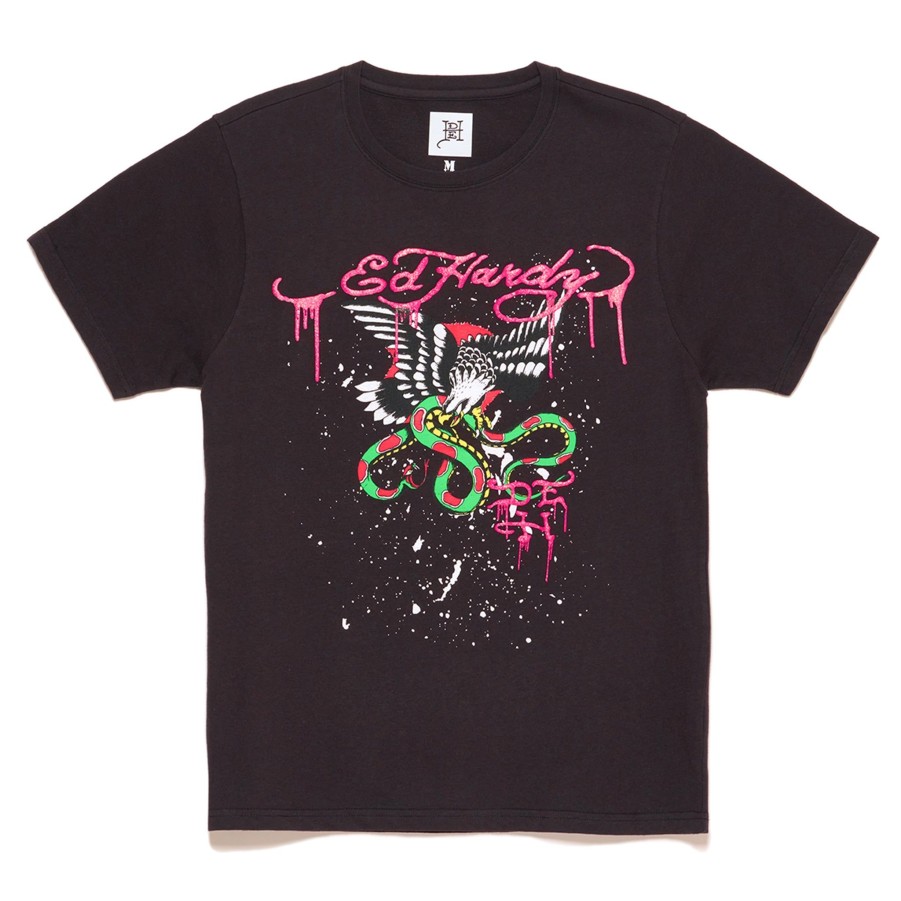 Men Ed Hardy | Eagle Snake Tee Faded Black