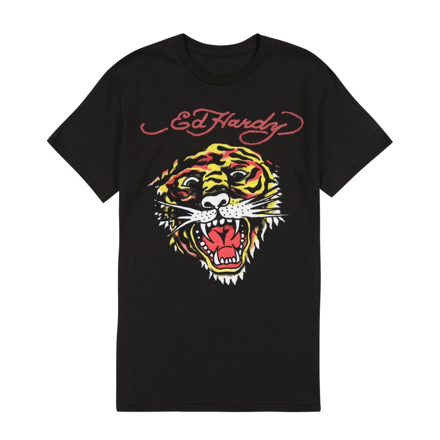 Men Ed Hardy | Retro Tiger Tee Faded Black