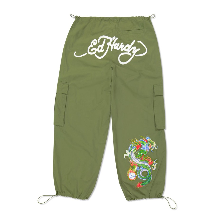 Women Ed Hardy | Dragon Cargo Pant Olive