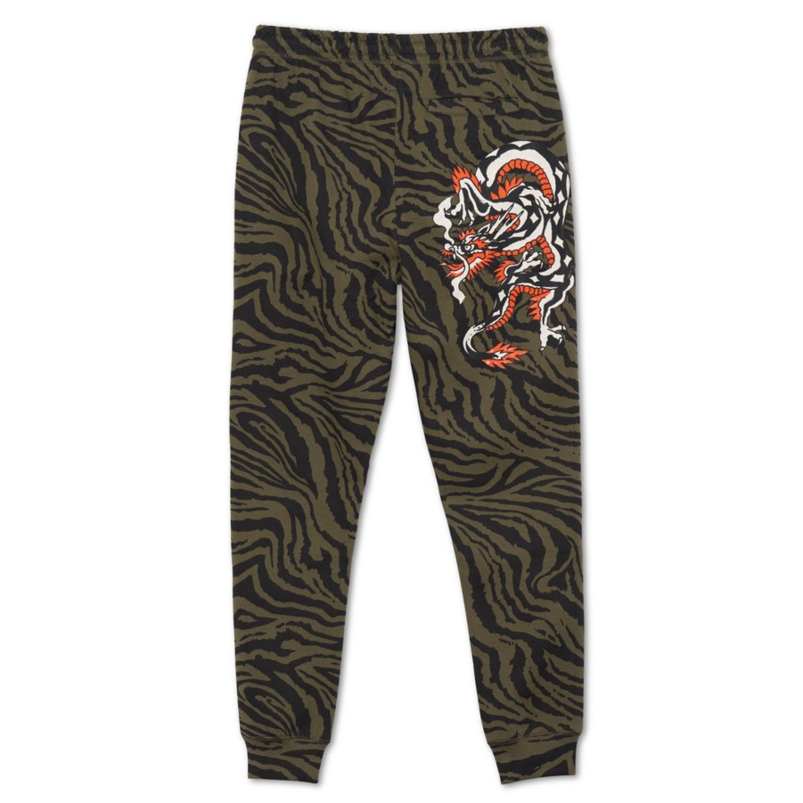 Men Ed Hardy | Dragon Zebra Camo Jogger Camo Zebra