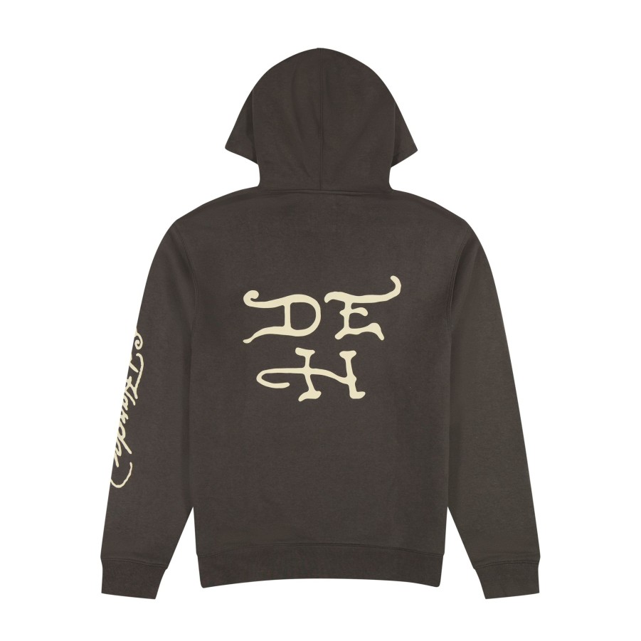 Men Ed Hardy | Exploding Skull Pullover Hoodie Charcoal