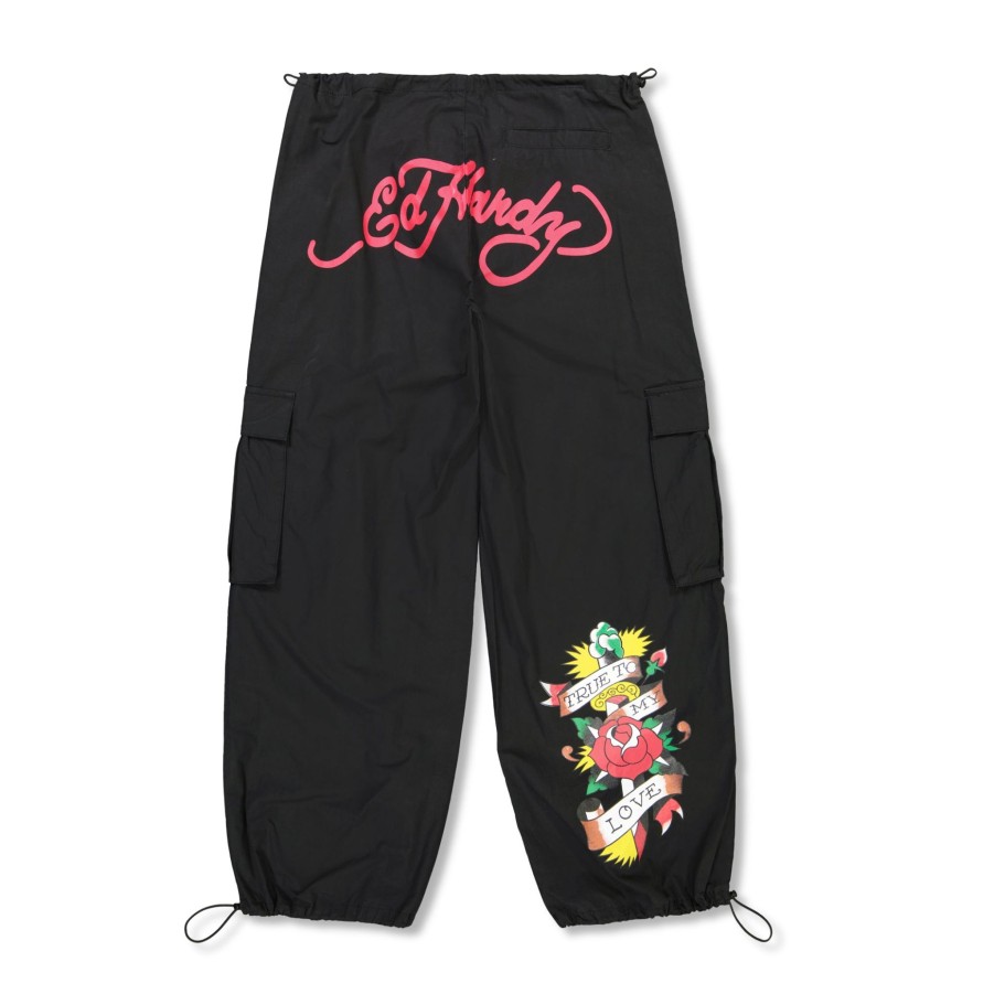 Women Ed Hardy | True Love Cargo Pant Black