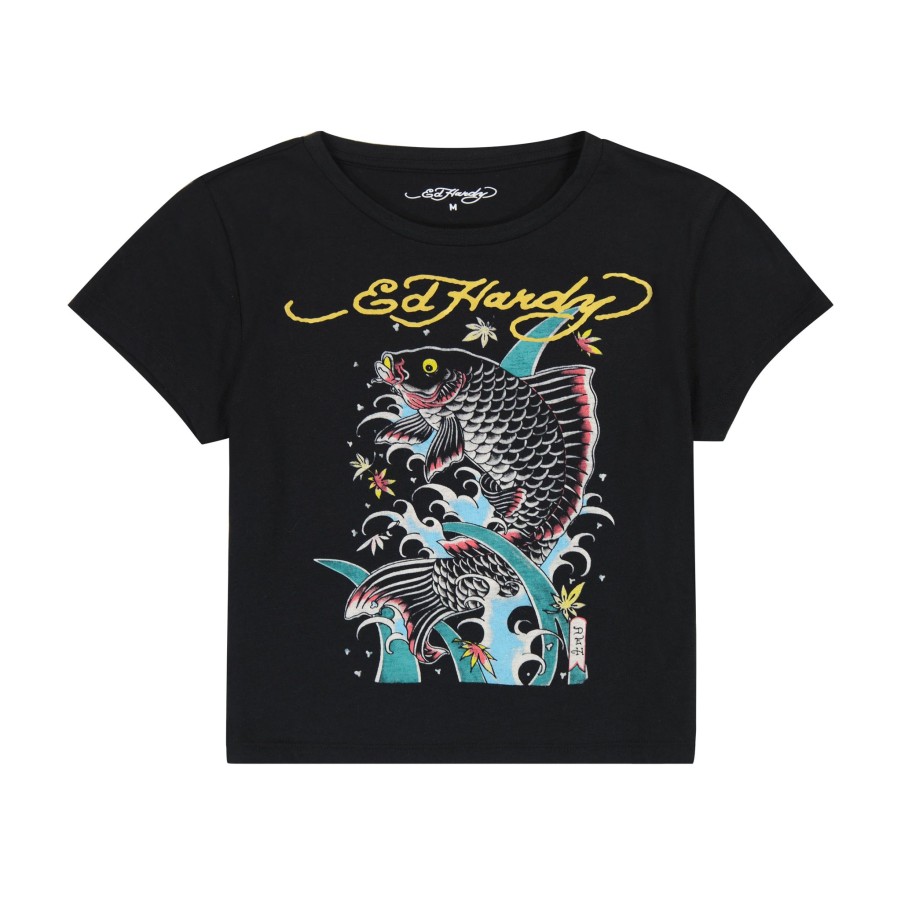 Baby Ed Hardy | Koi Splash Baby Tee Black