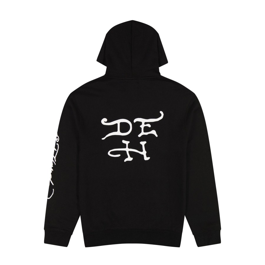 Men Ed Hardy | Battle Skull Pullover Hoodie Black