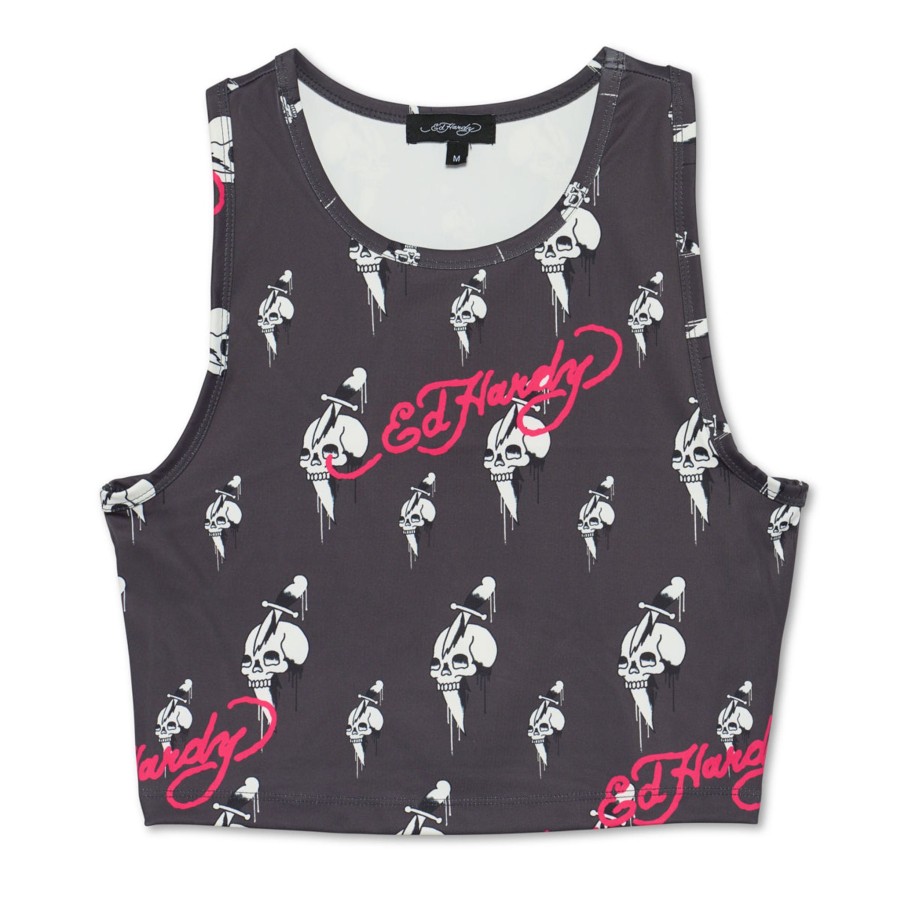 Women Ed Hardy | Skull Sport Tank Black