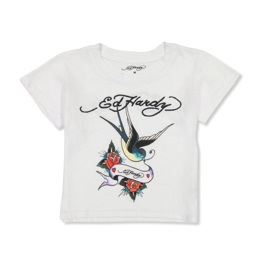 Baby Ed Hardy | Swallow Bird Baby Tee White