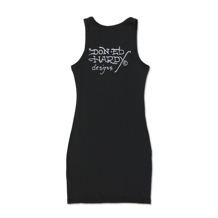 Women Ed Hardy | Tiger Rib Tank Dress Black