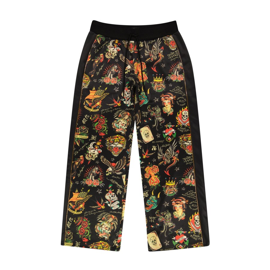 Women Ed Hardy | Women'S Flashboard Track Pant Black