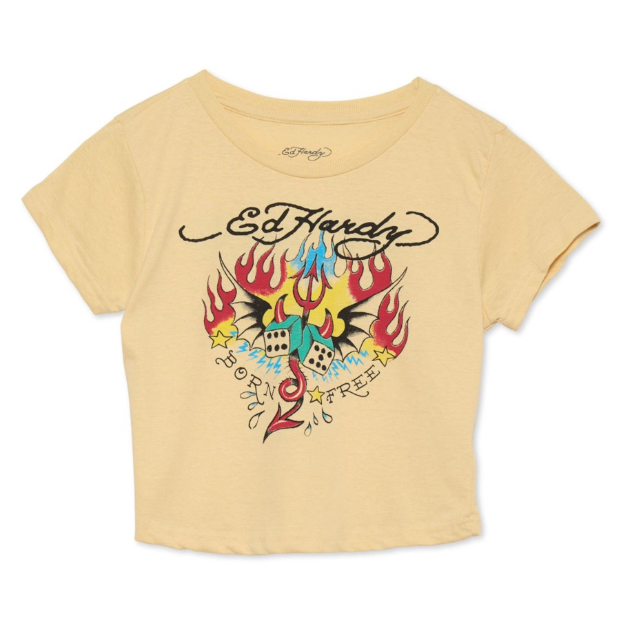 Baby Ed Hardy | Flying Dice Baby Tee Butter