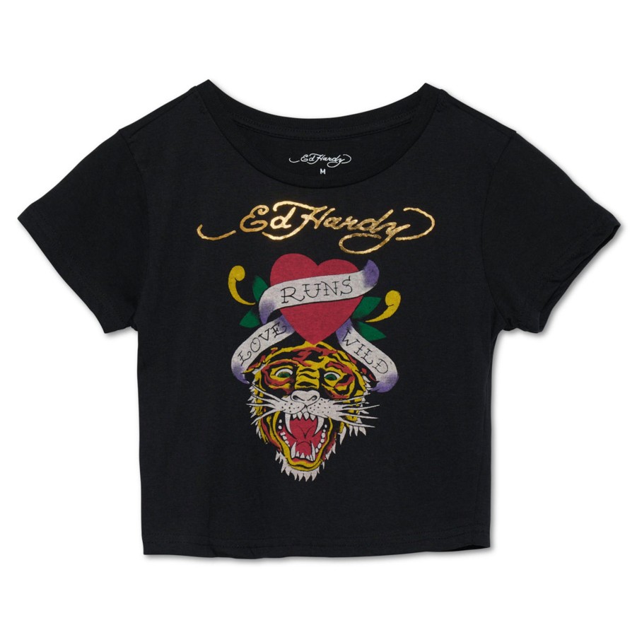 Baby Ed Hardy | Tiger Heart Baby Tee Black