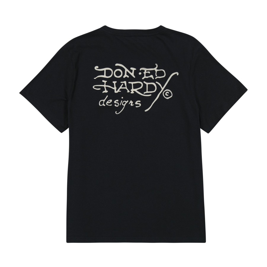 Men Ed Hardy | Crouching Panther Tee Black