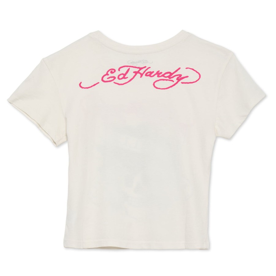 Baby Ed Hardy | Lks Skull Y2K Tee White