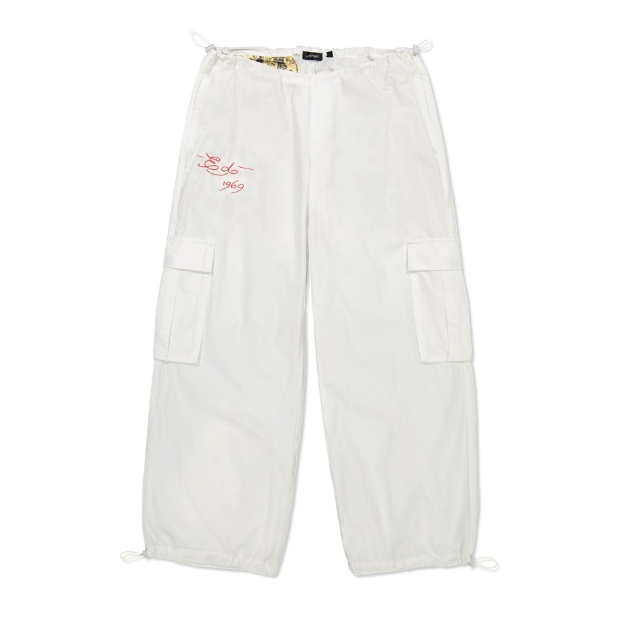 Women Ed Hardy | Tiger Rose Cargo Pant White